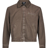 Giacca denim in marrone 