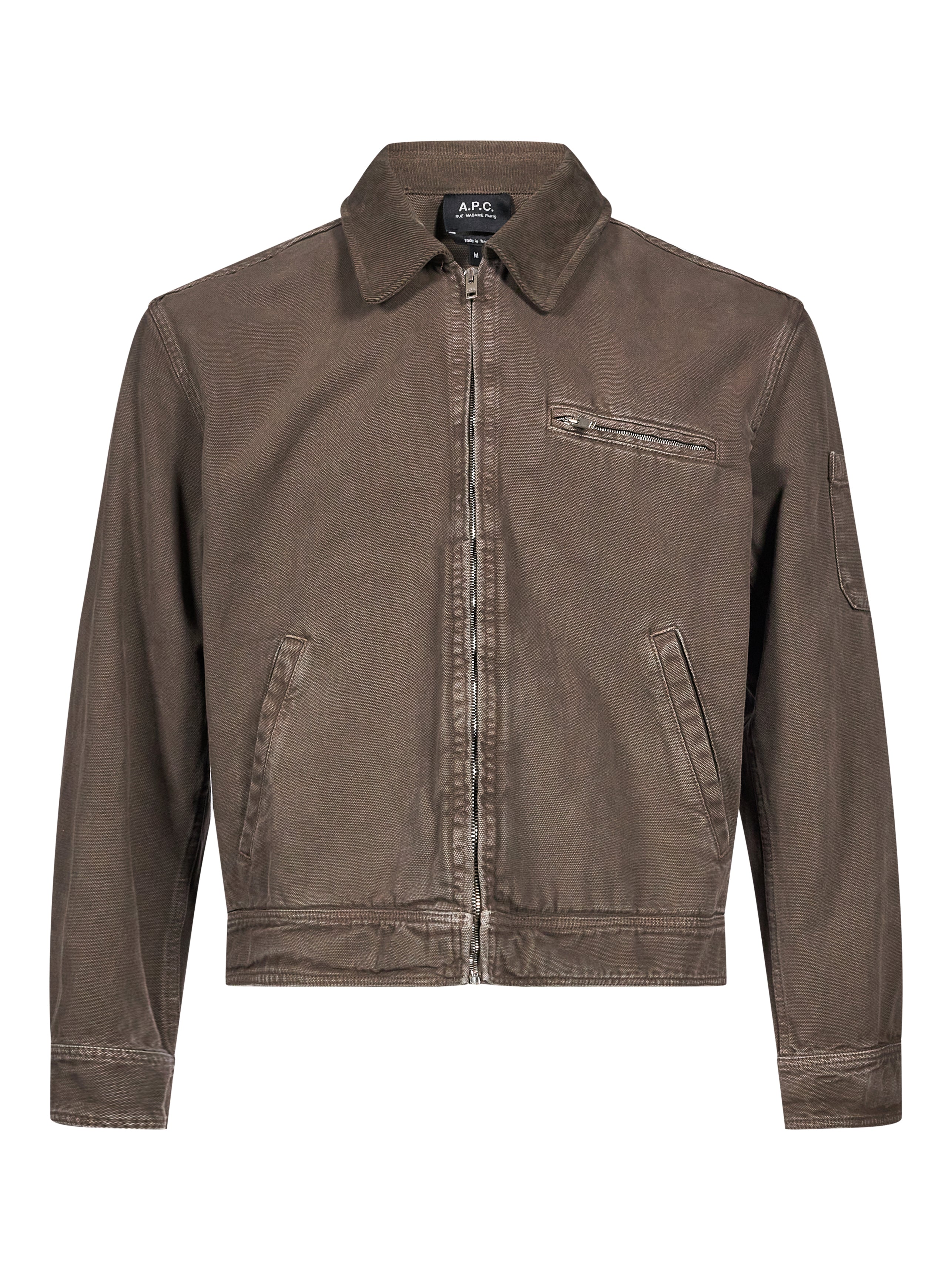 Giacca denim in marrone 