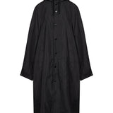 Parka cappuccio in nero 