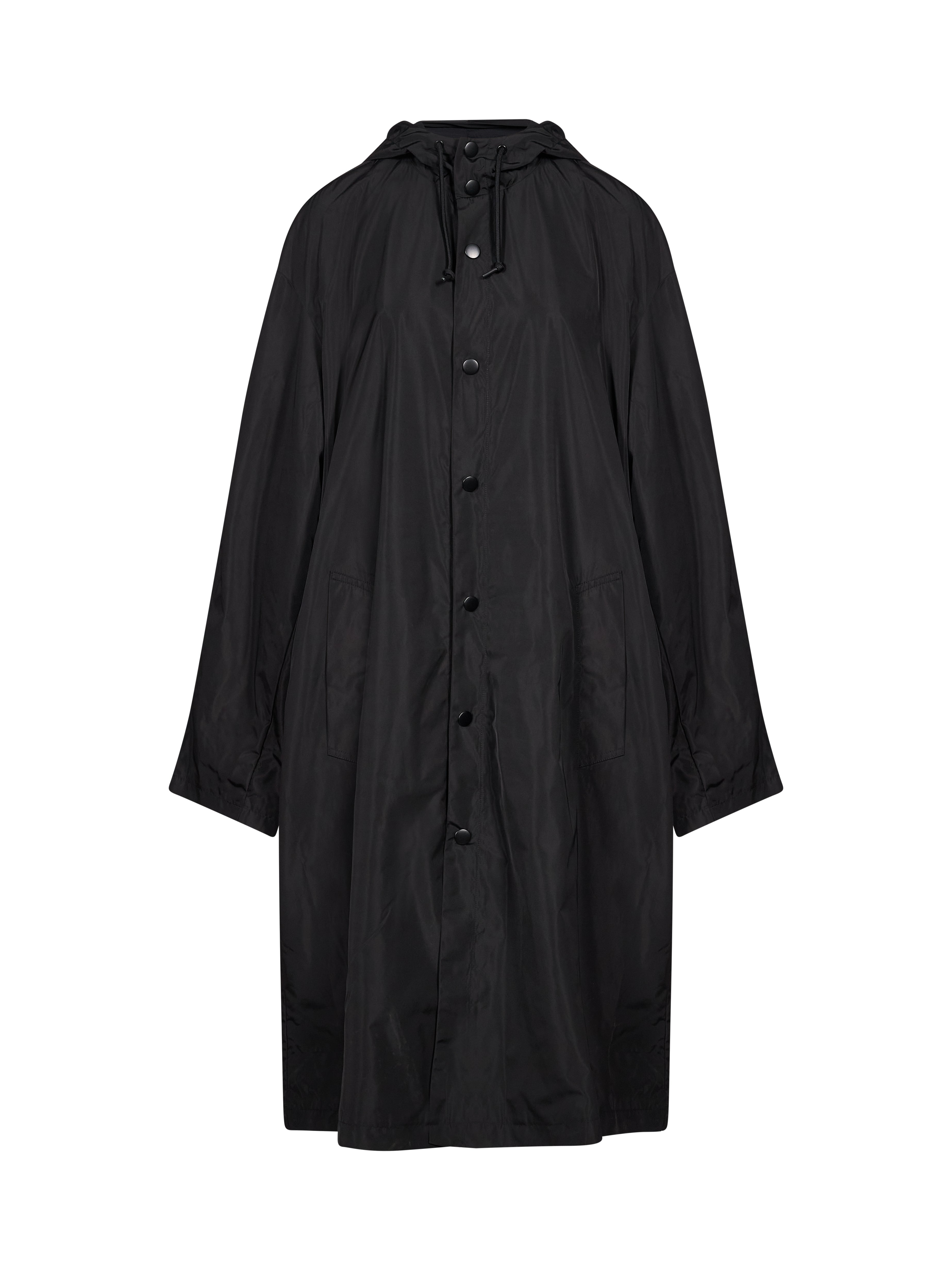 Parka cappuccio in nero 