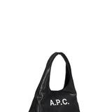Borsa ninon con logo in nero 