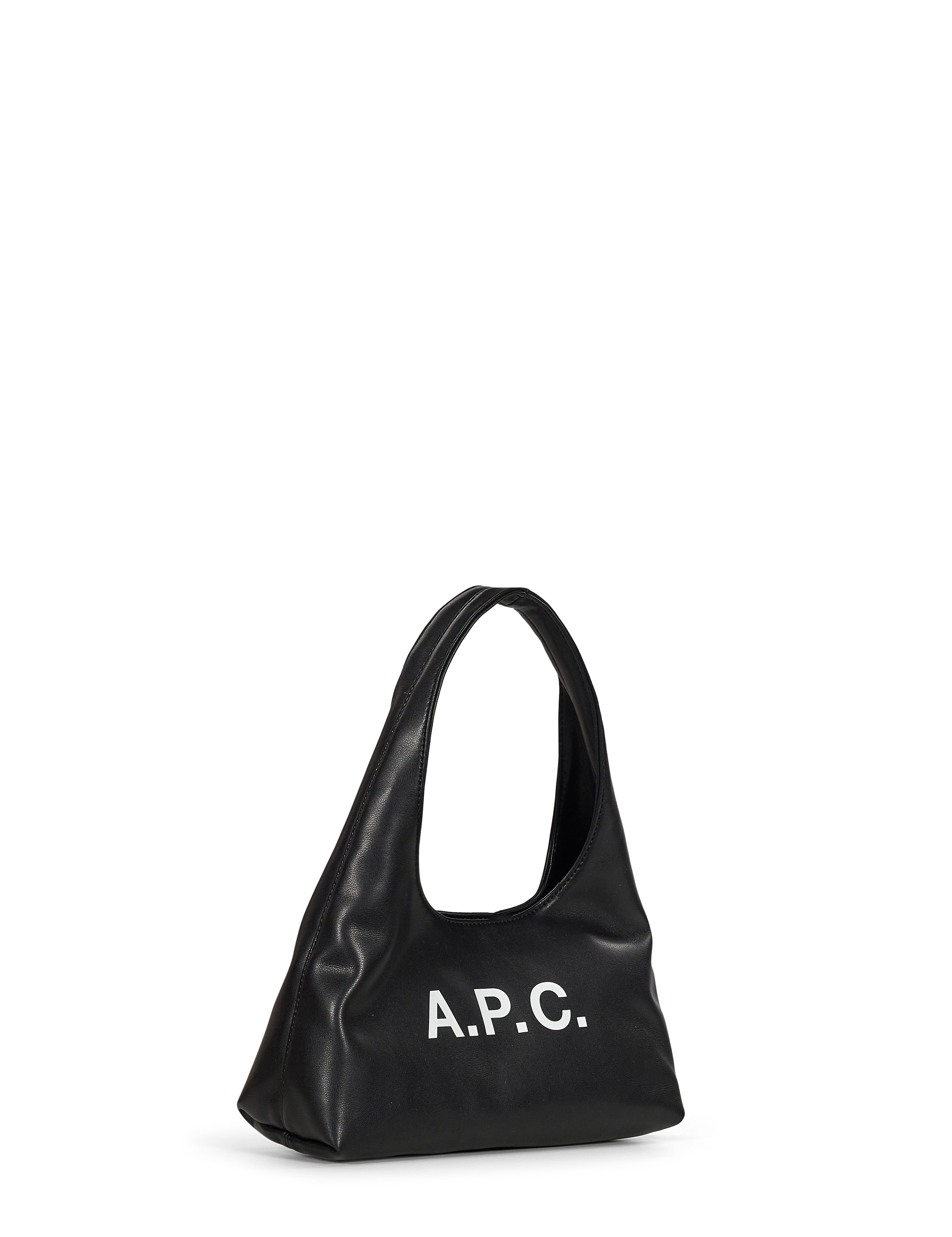 Borsa ninon con logo in nero 