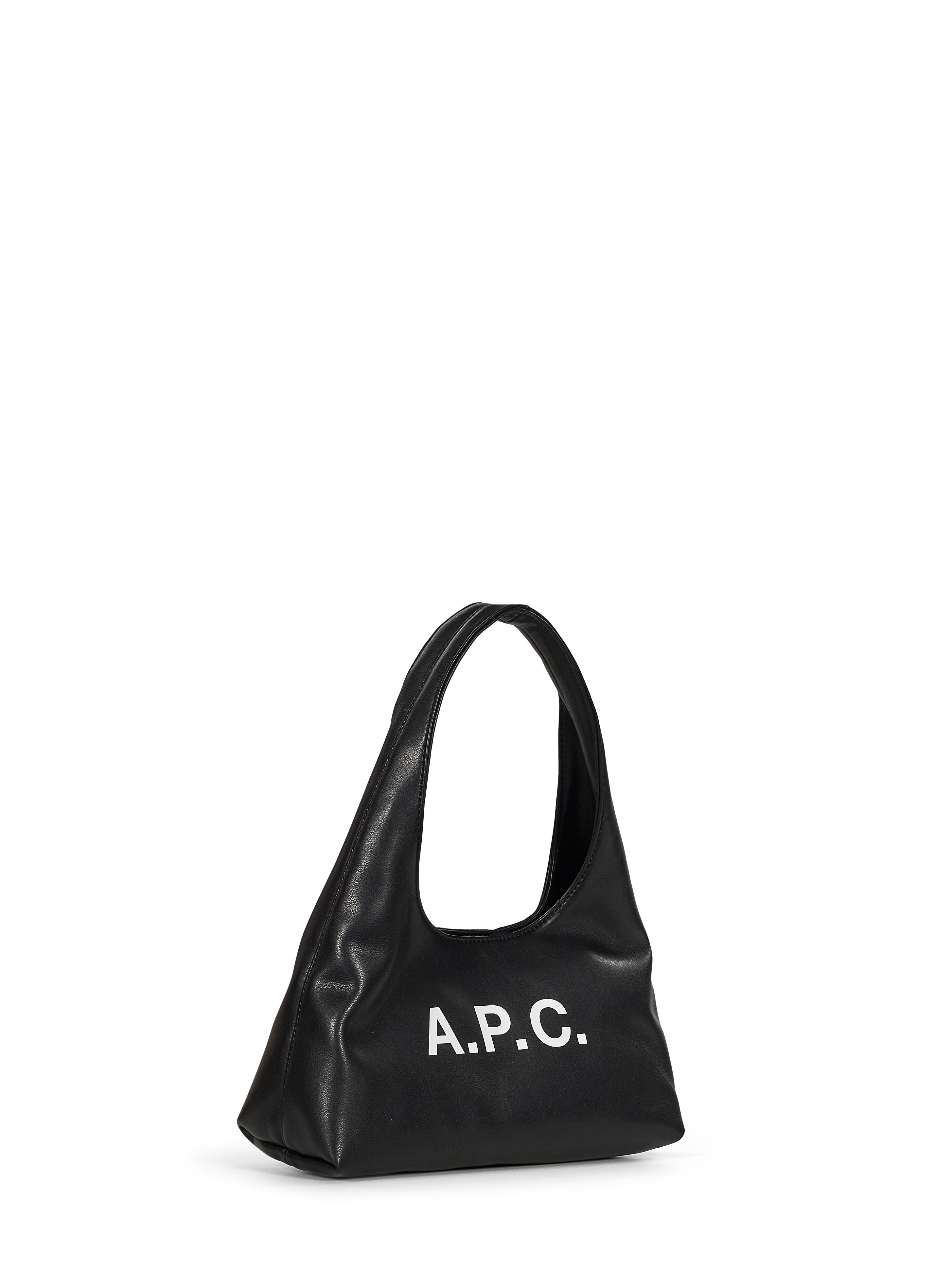 Borsa ninon con logo in nero 