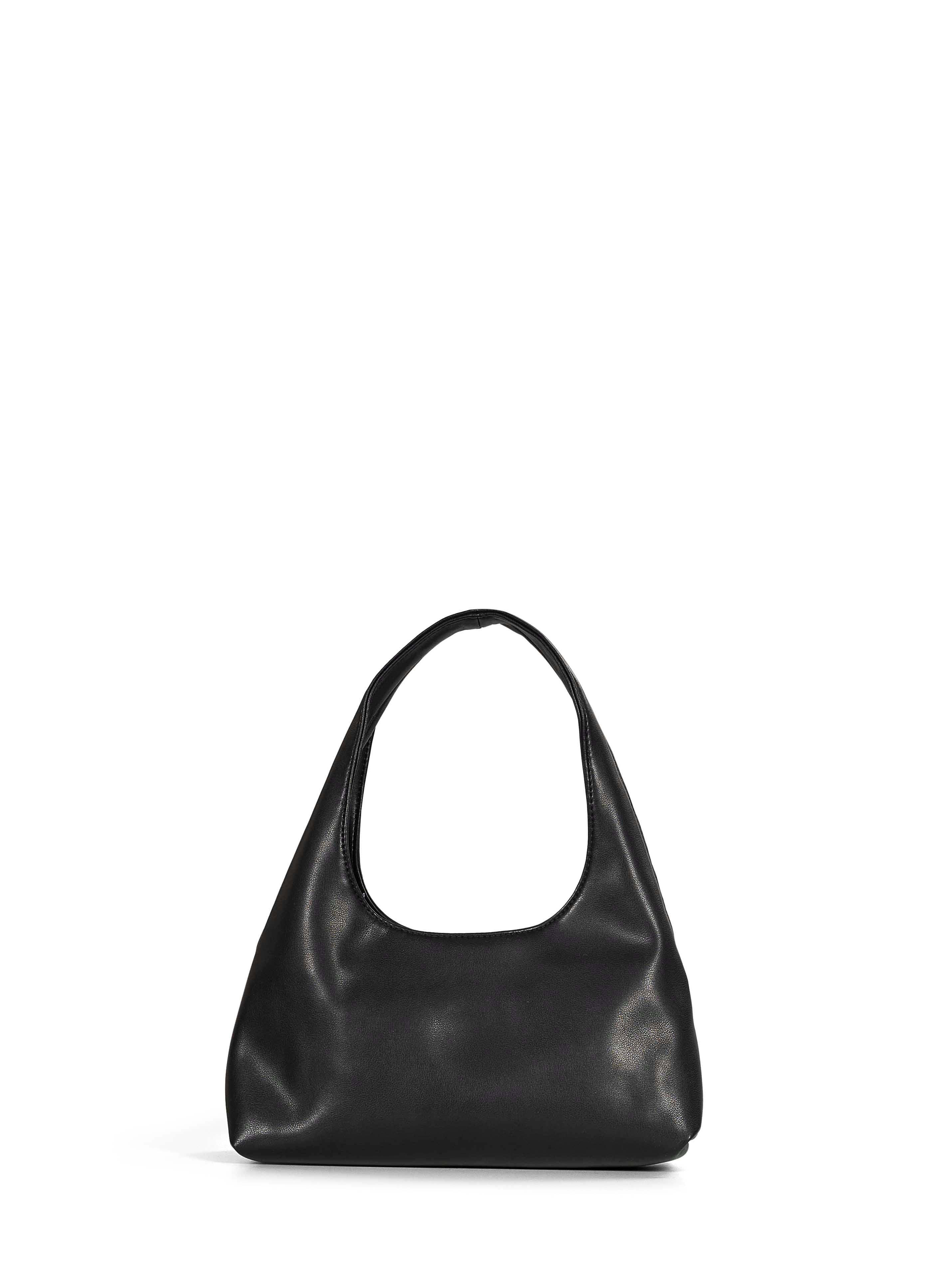 Borsa ninon con logo in nero 