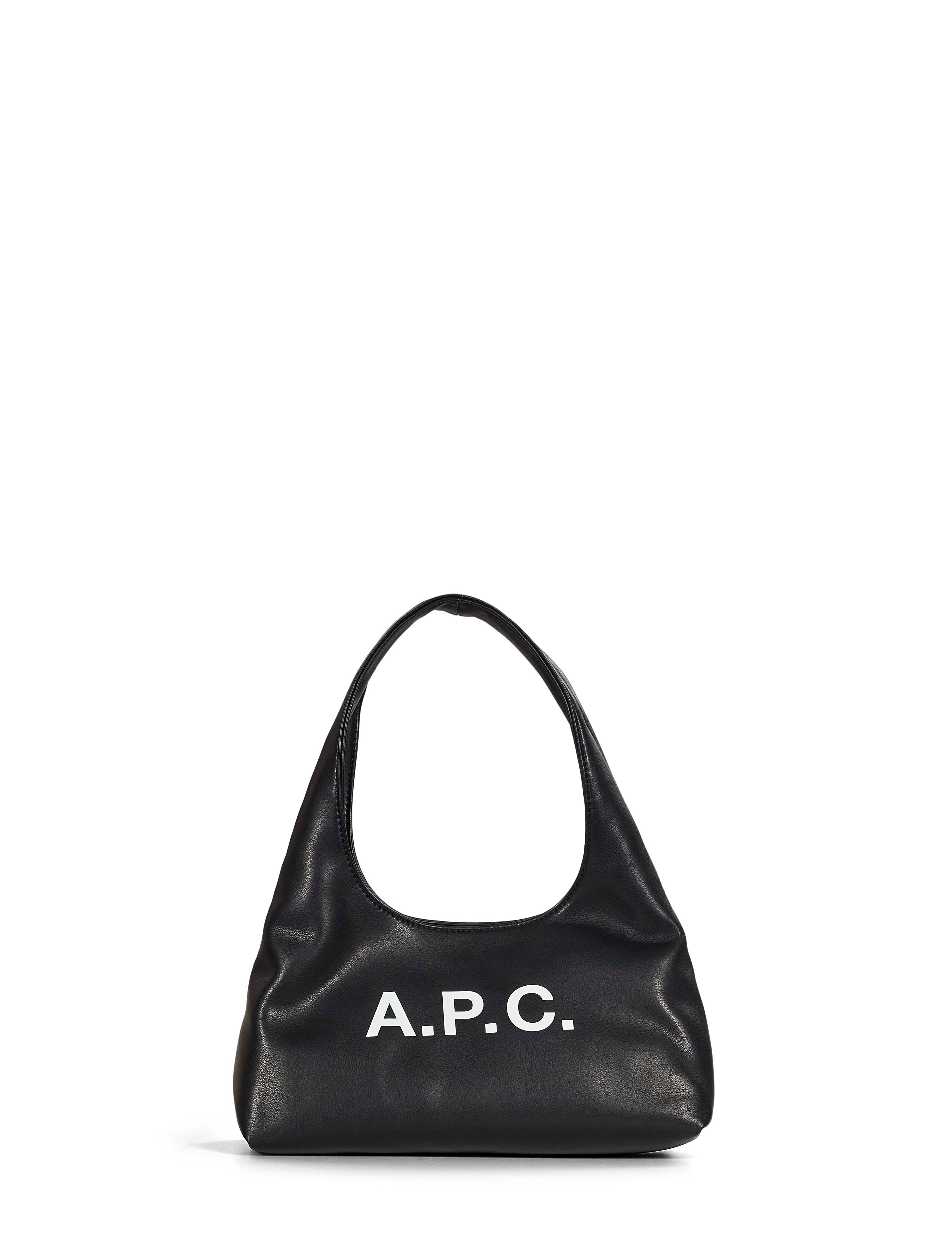 Borsa ninon con logo in nero 