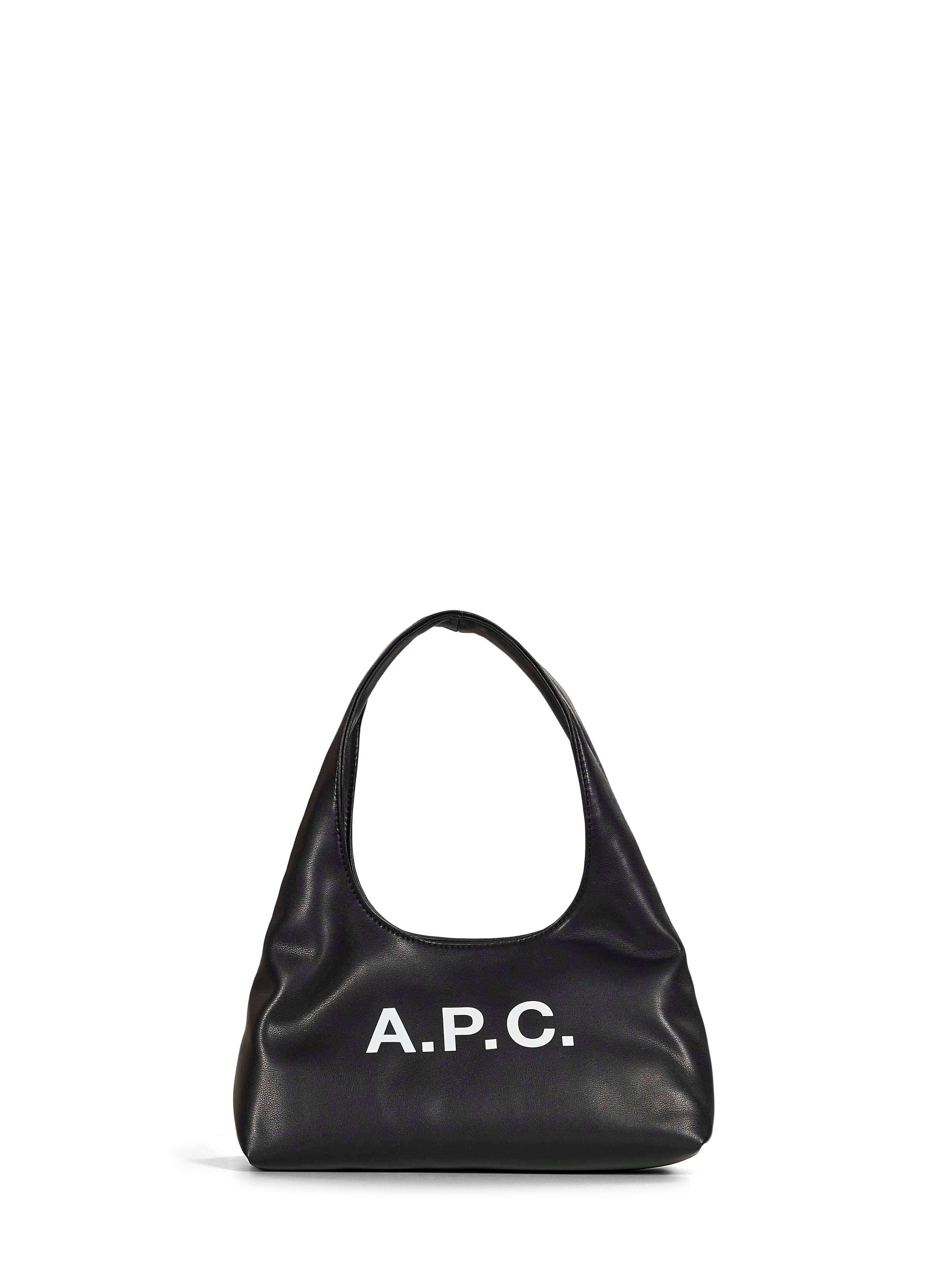 Borsa ninon con logo in nero 