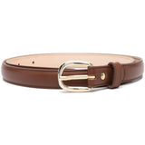 Cintura Rosette pelle marrone 