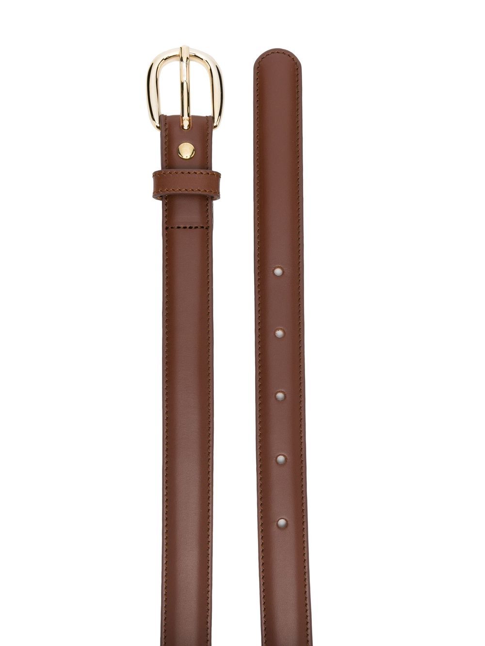 Cintura Rosette pelle marrone 