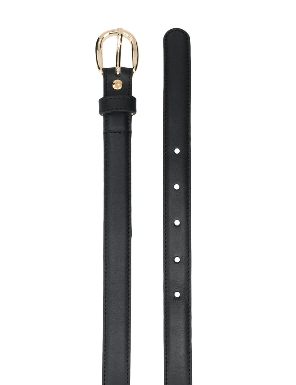 Cintura Rosette pelle nera 