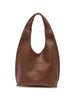 Brown leather shoulder bag