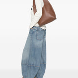 Borsa a spalla pelle marrone 