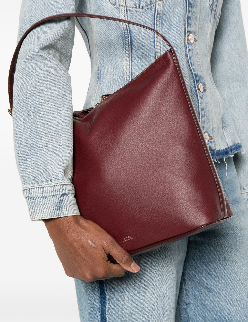 Borsa a spalla Vera in bordeaux A.P.C. - donna 