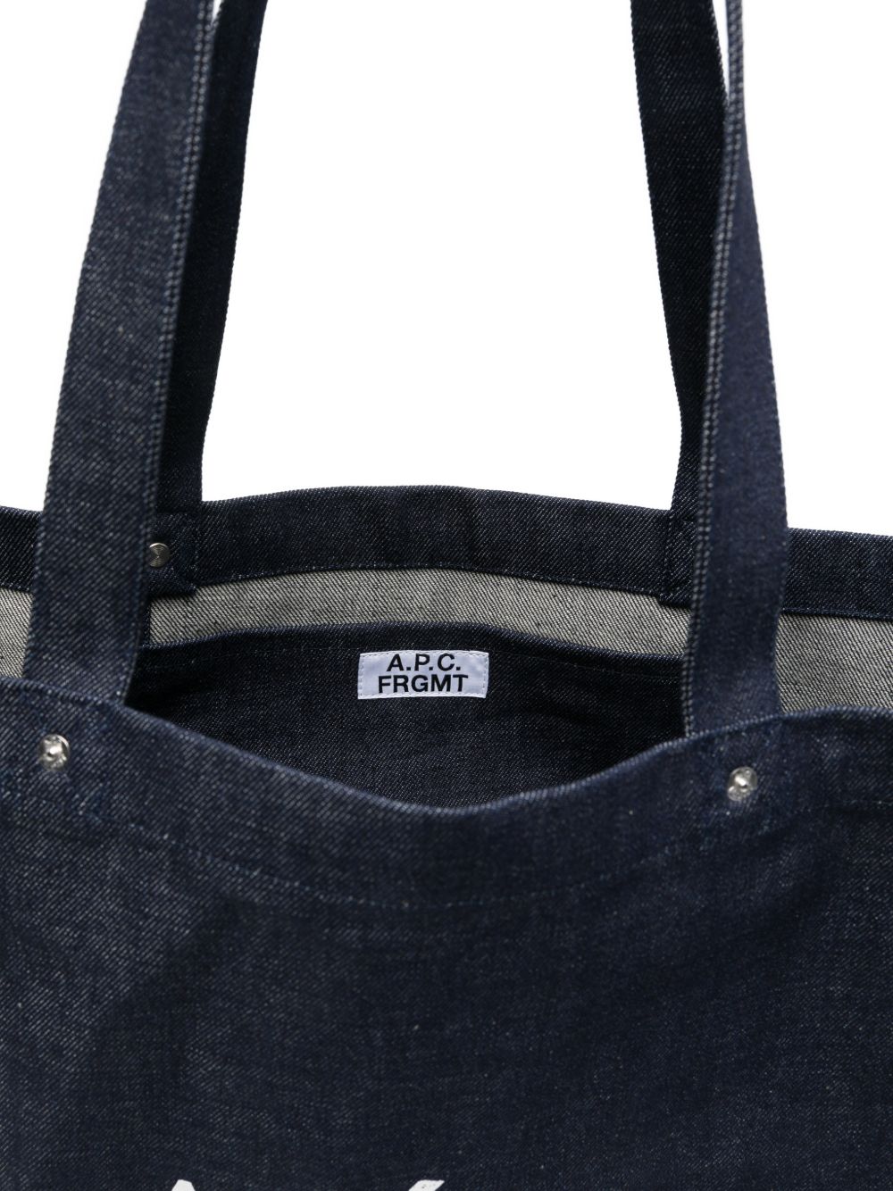 Borsa tote denim Ce Soir in blu indigo 