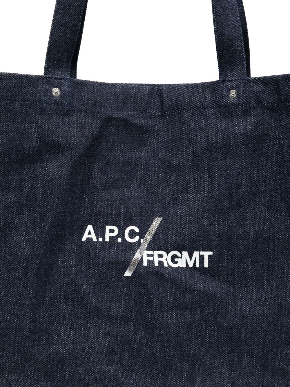 Borsa tote denim Ce Soir in blu indigo 