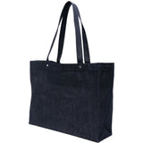 Borsa tote denim Ce Soir in blu indigo 