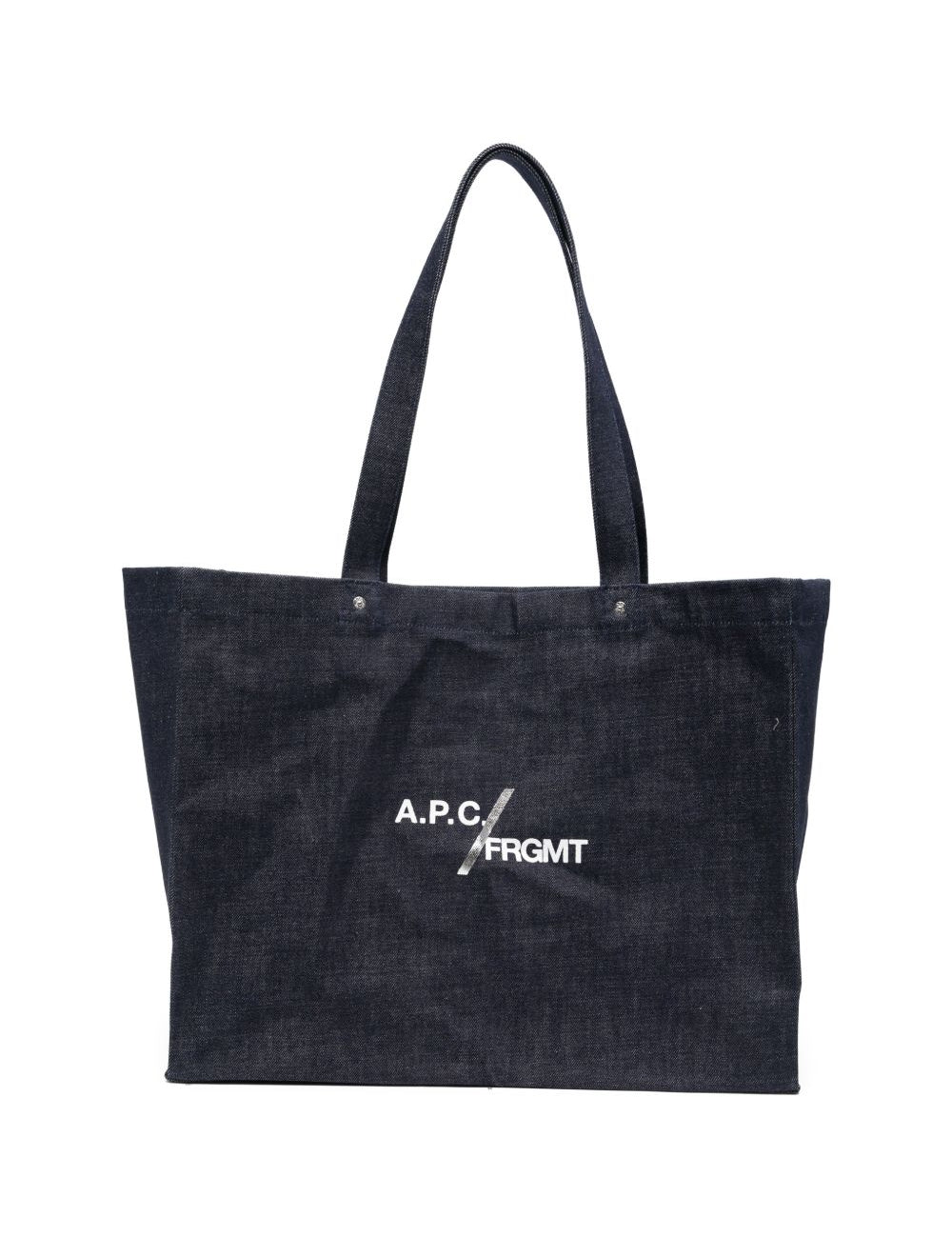 Borsa tote denim Ce Soir in blu indigo 