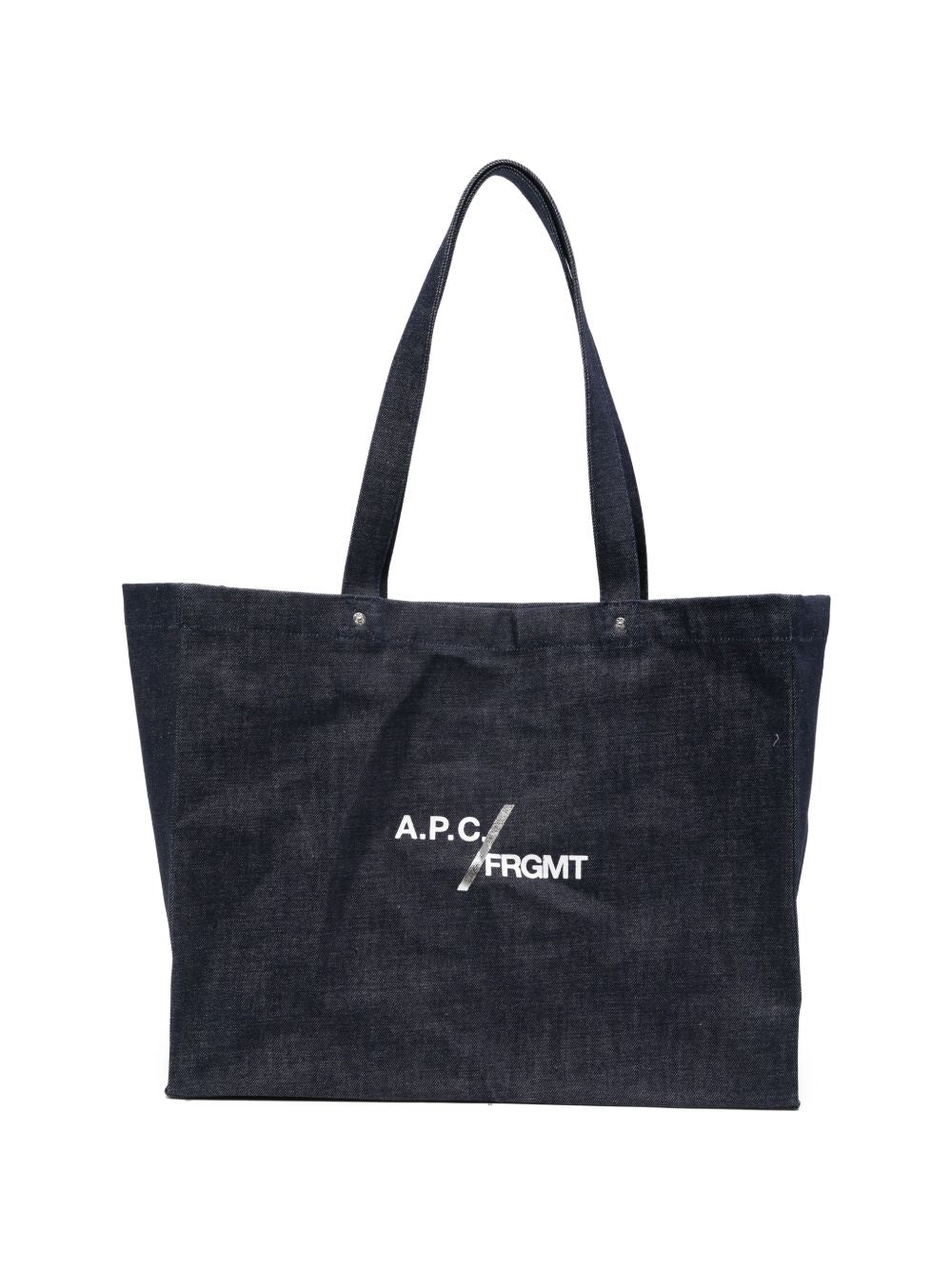Borsa tote denim Ce Soir in blu indigo 