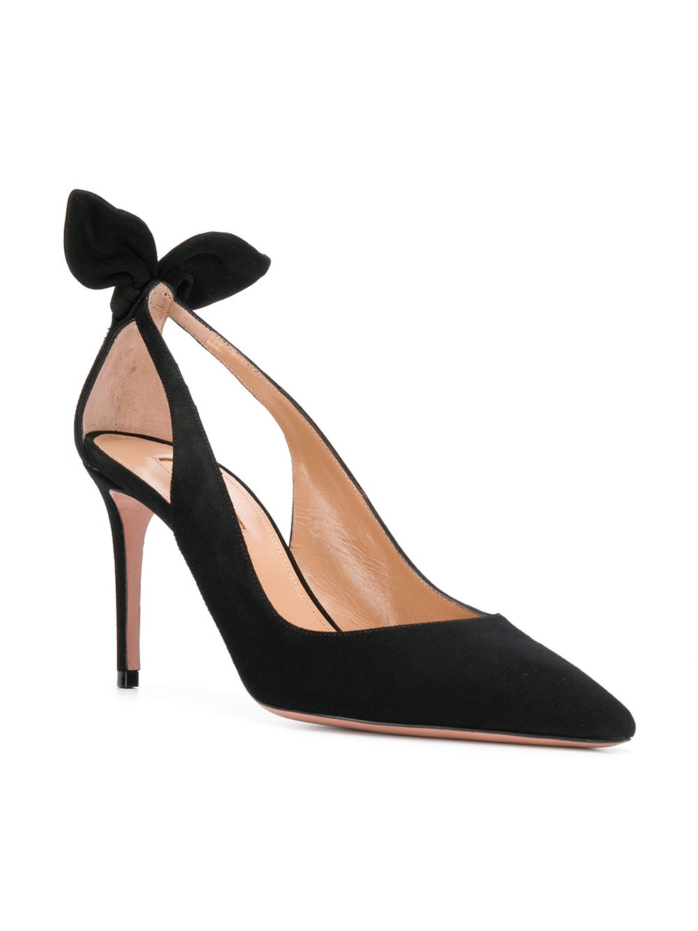 Decollete Bow Tie in nero 