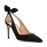 Decollete Bow Tie in nero 
