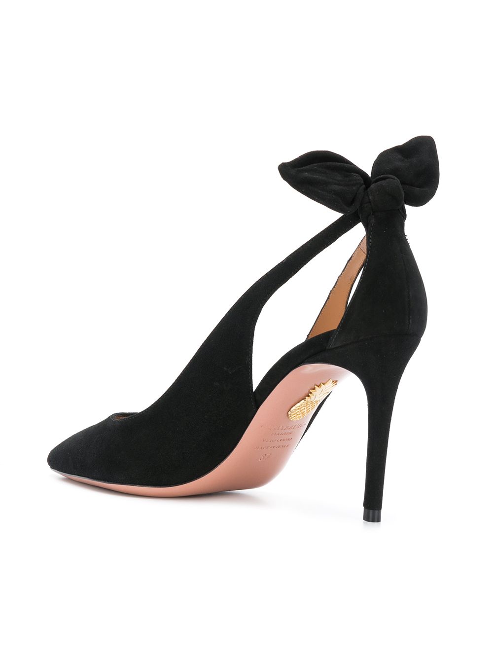 Decollete Bow Tie in nero 