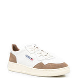 Sneakers basse medalist in bianco e marrone 