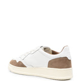 Sneakers basse medalist in bianco e marrone 