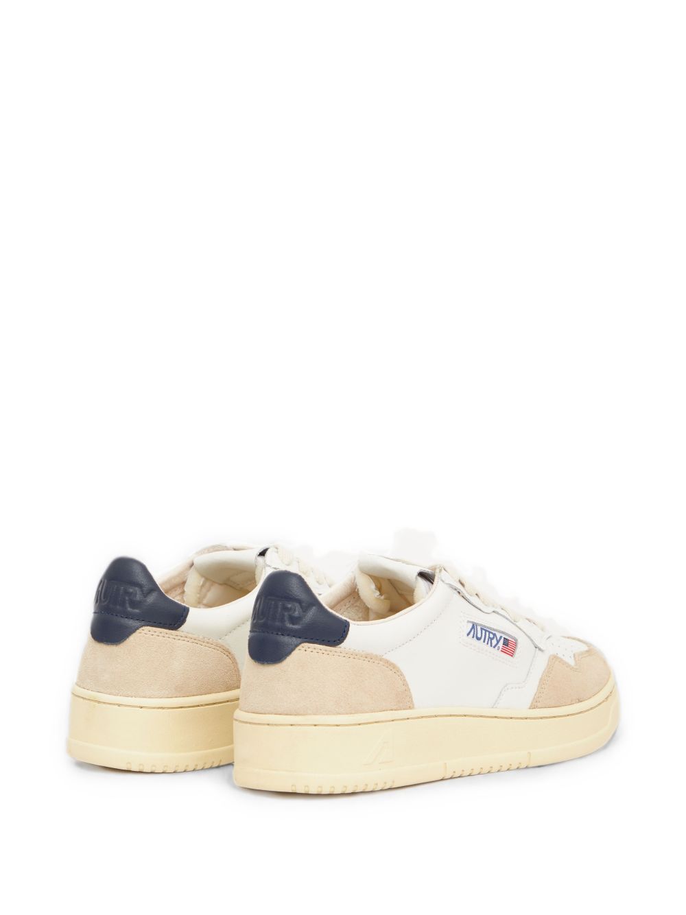 Sneakers basse Medalist in bianco e beige 