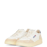 Sneakers basse Medalist in bianco e beige 