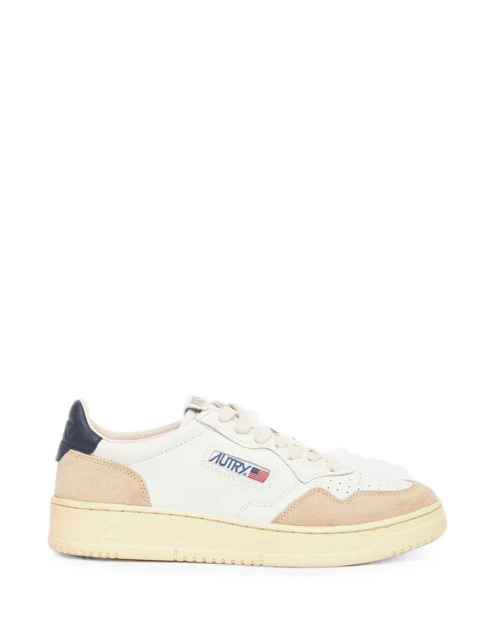 Sneakers basse Medalist in bianco e beige 