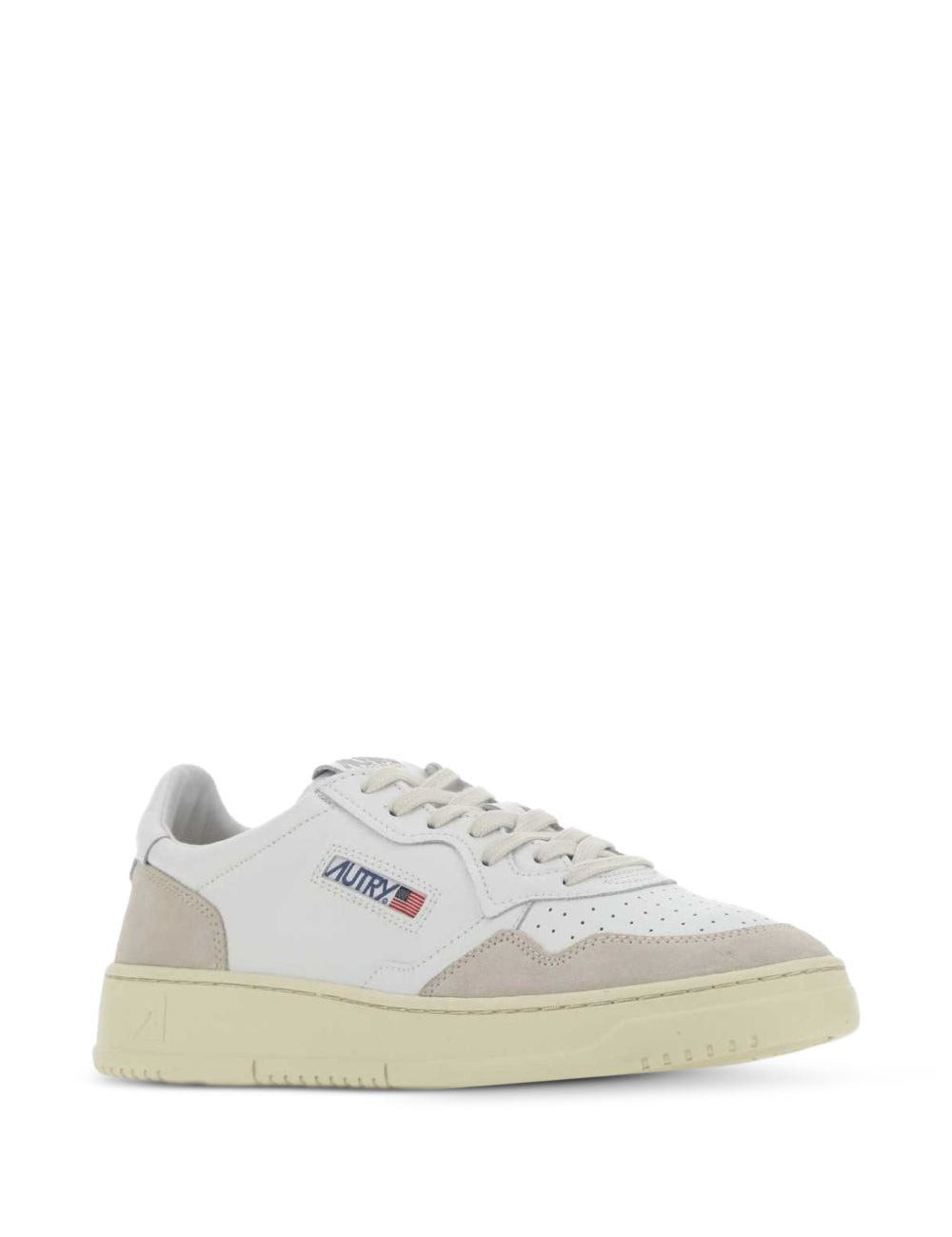 Sneakers basse Medalist in bianco e beige 