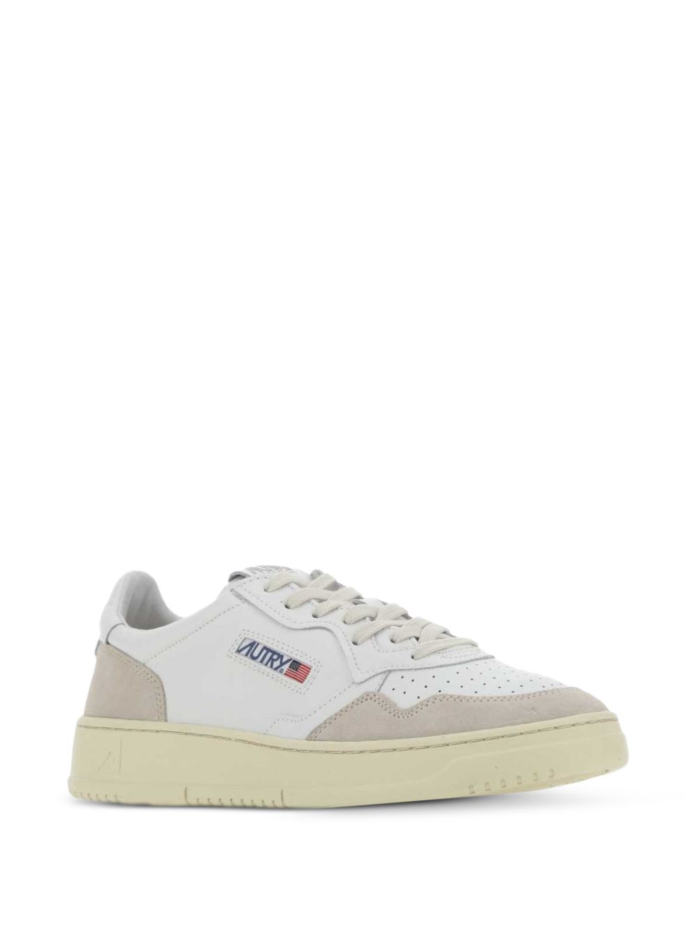 Sneakers basse Medalist in bianco e beige 
