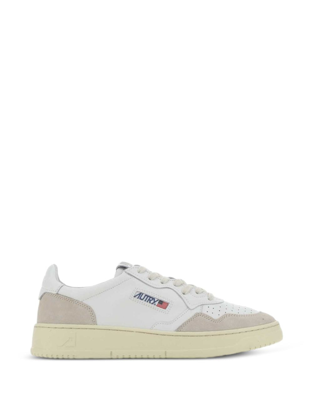 Sneakers basse Medalist in bianco e beige 