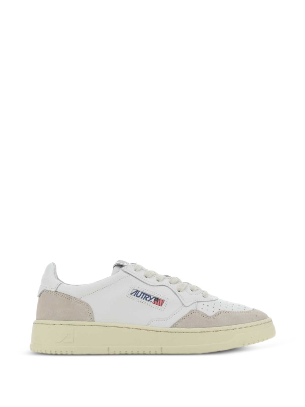 Sneakers basse Medalist in bianco e beige 