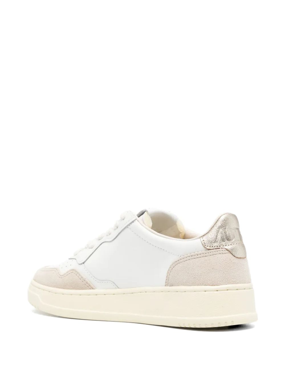 Sneakers basse Medalist in bianco e beige 