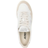 Sneakers basse Medalist in bianco e beige 