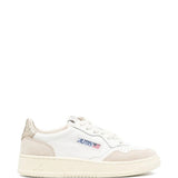 Sneakers basse Medalist in bianco e beige 