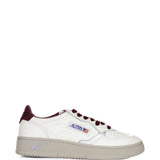 Sneakers basse medalist in bianco e bordeaux 