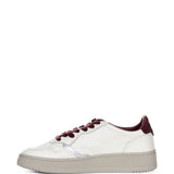 Sneakers basse medalist in bianco e bordeaux 