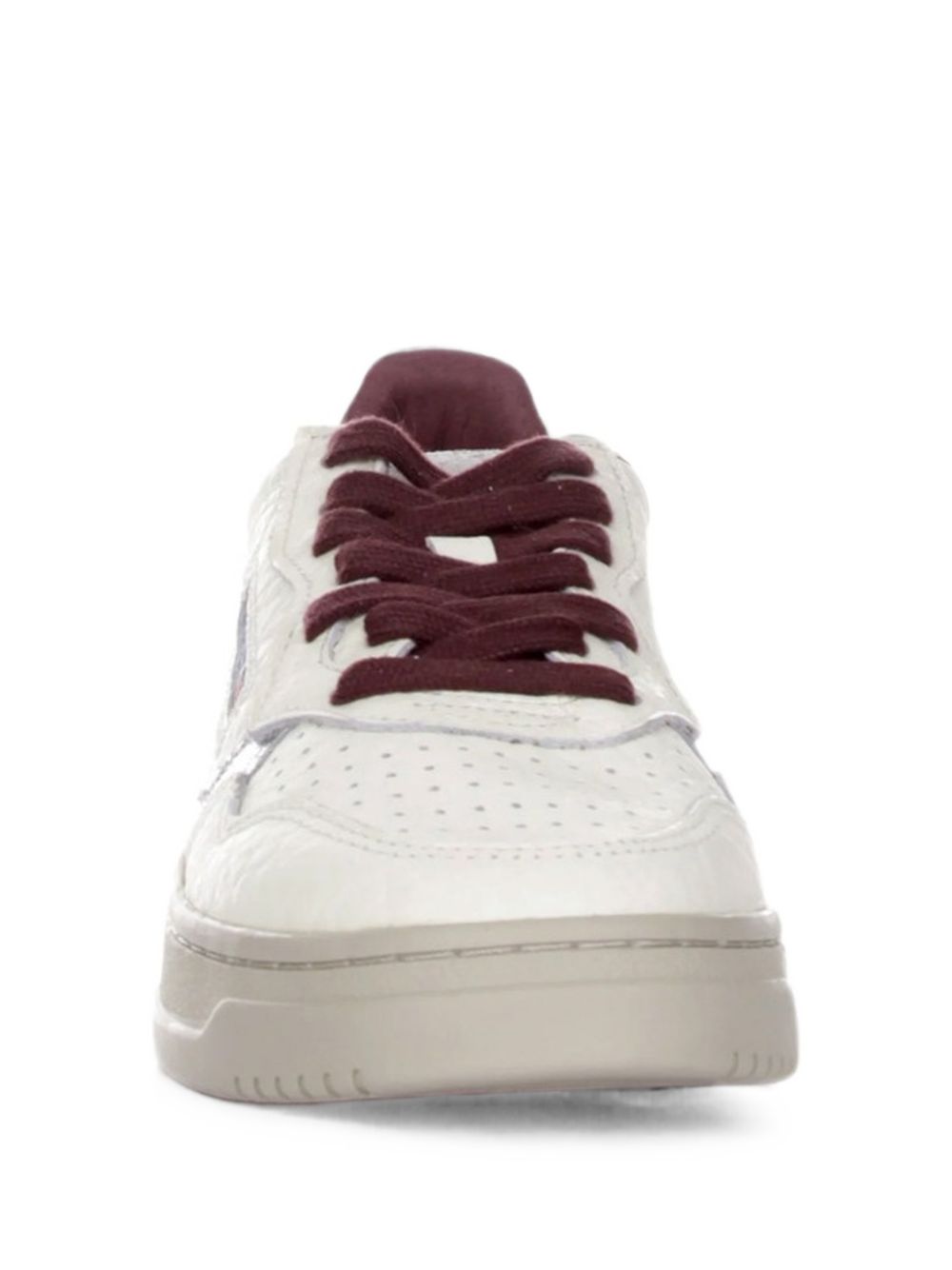 Sneakers basse medalist in bianco e bordeaux 