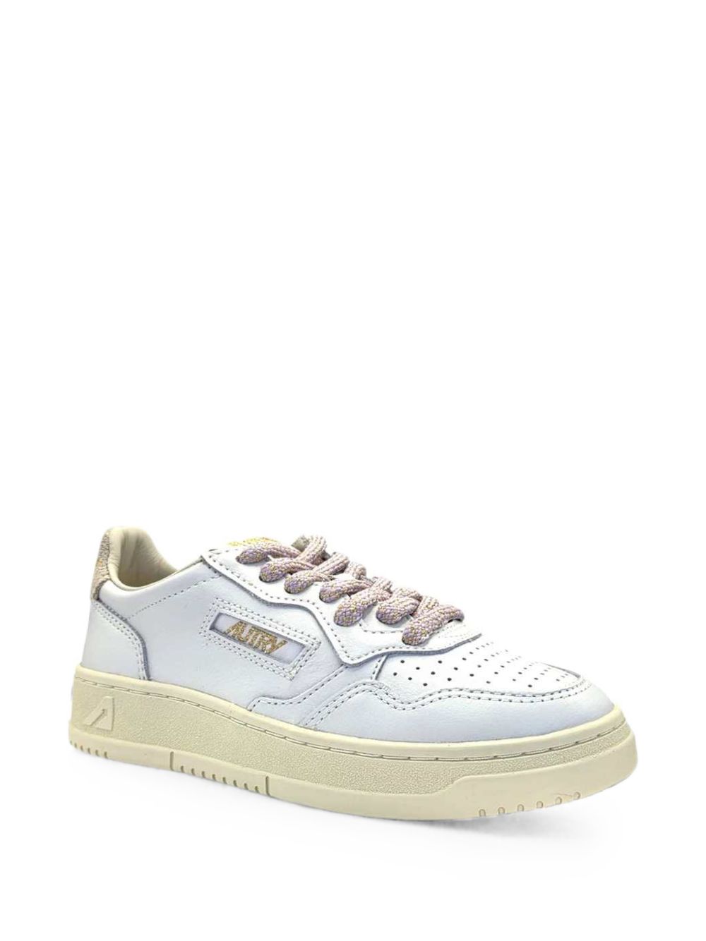 Sneakers basse medalist in bianco e rosa 