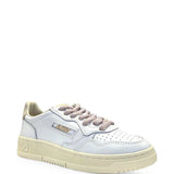 Sneakers basse medalist in bianco e rosa 