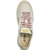 Sneakers basse medalist in bianco e rosa 