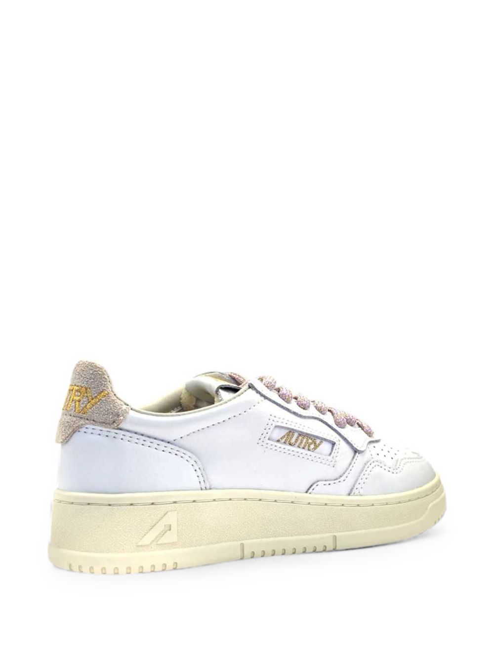 Sneakers basse medalist in bianco e rosa 