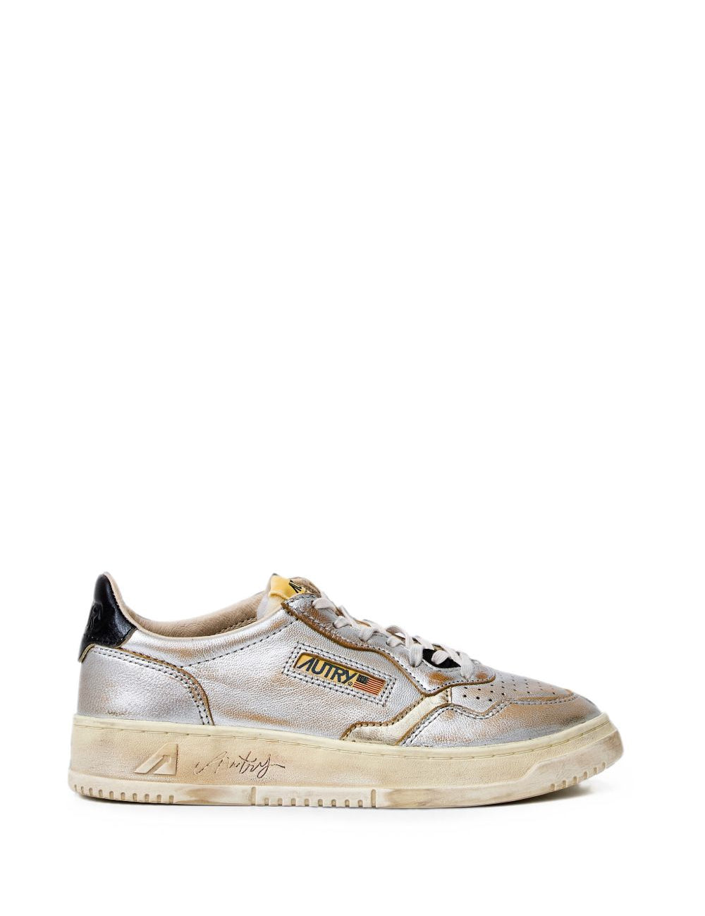 Sneakers basse sup vint in argento 