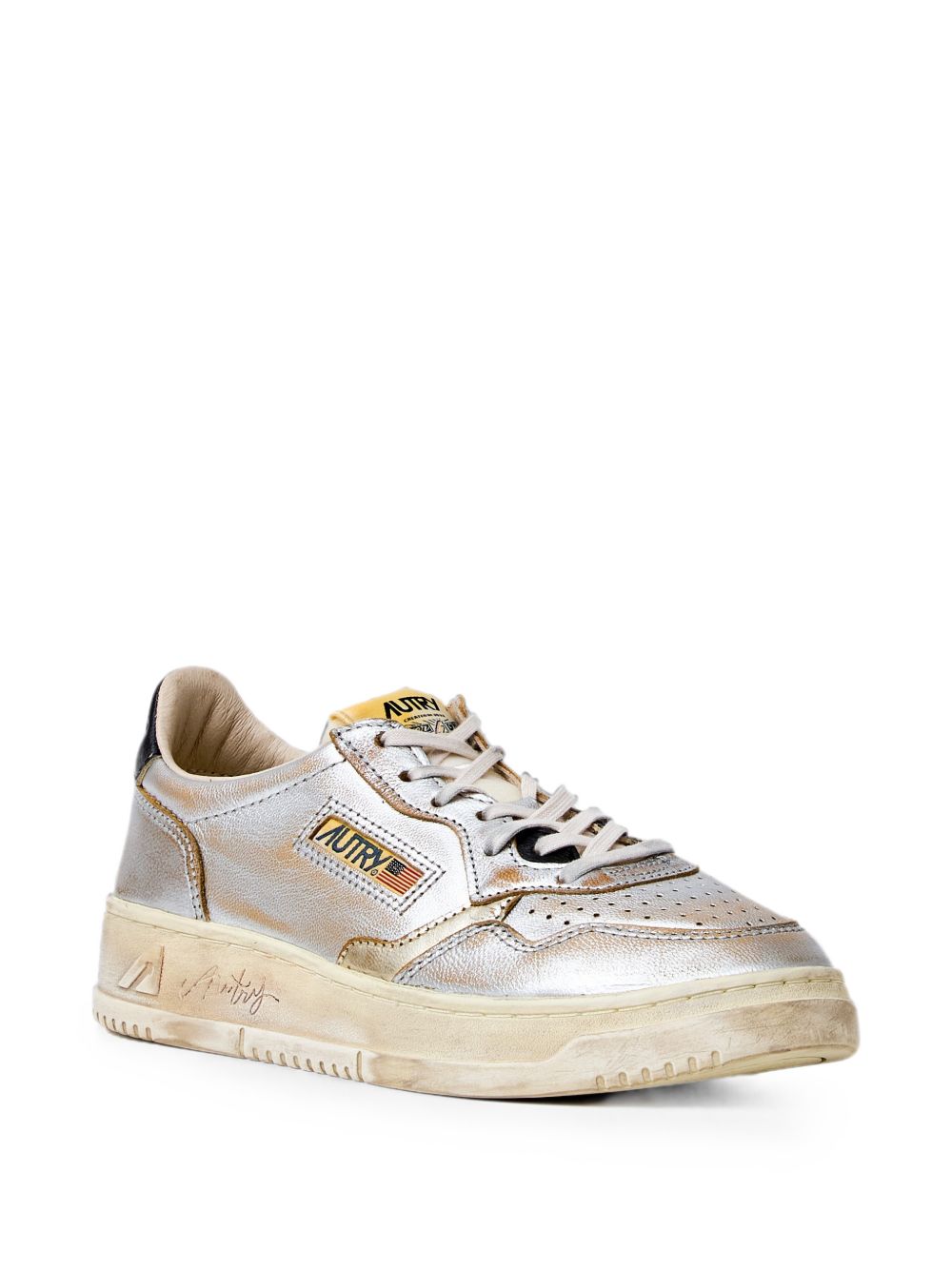 Sneakers basse sup vint in argento 