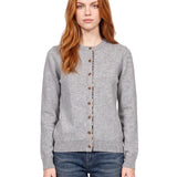 Cardigan con motivo tartan in grigio 