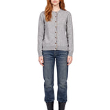 Cardigan con motivo tartan in grigio 