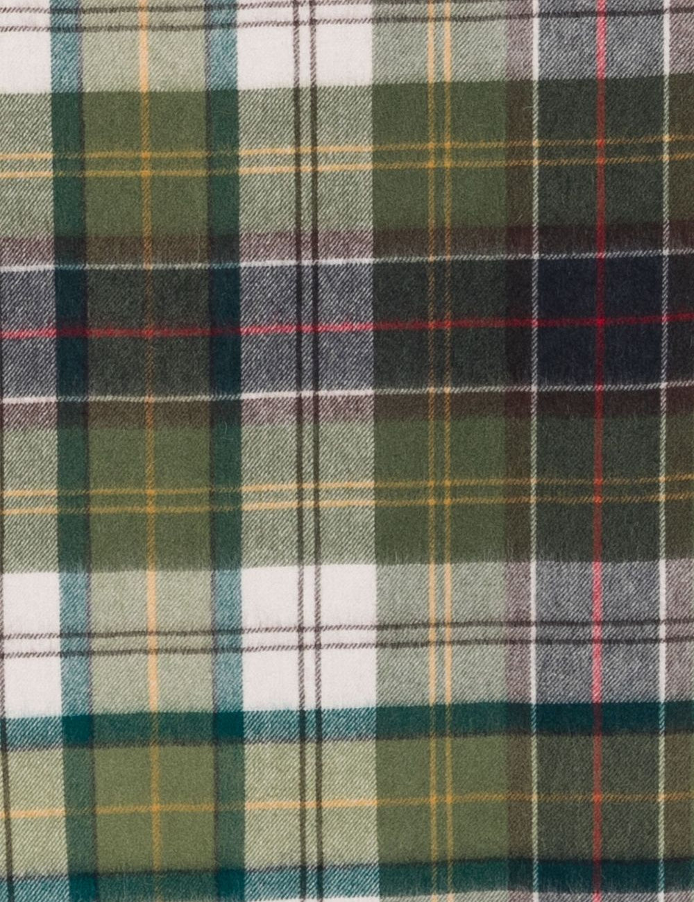 Sciarpa con frange tartan in verde 