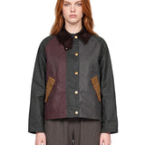 Giacca patchwork multicolor 