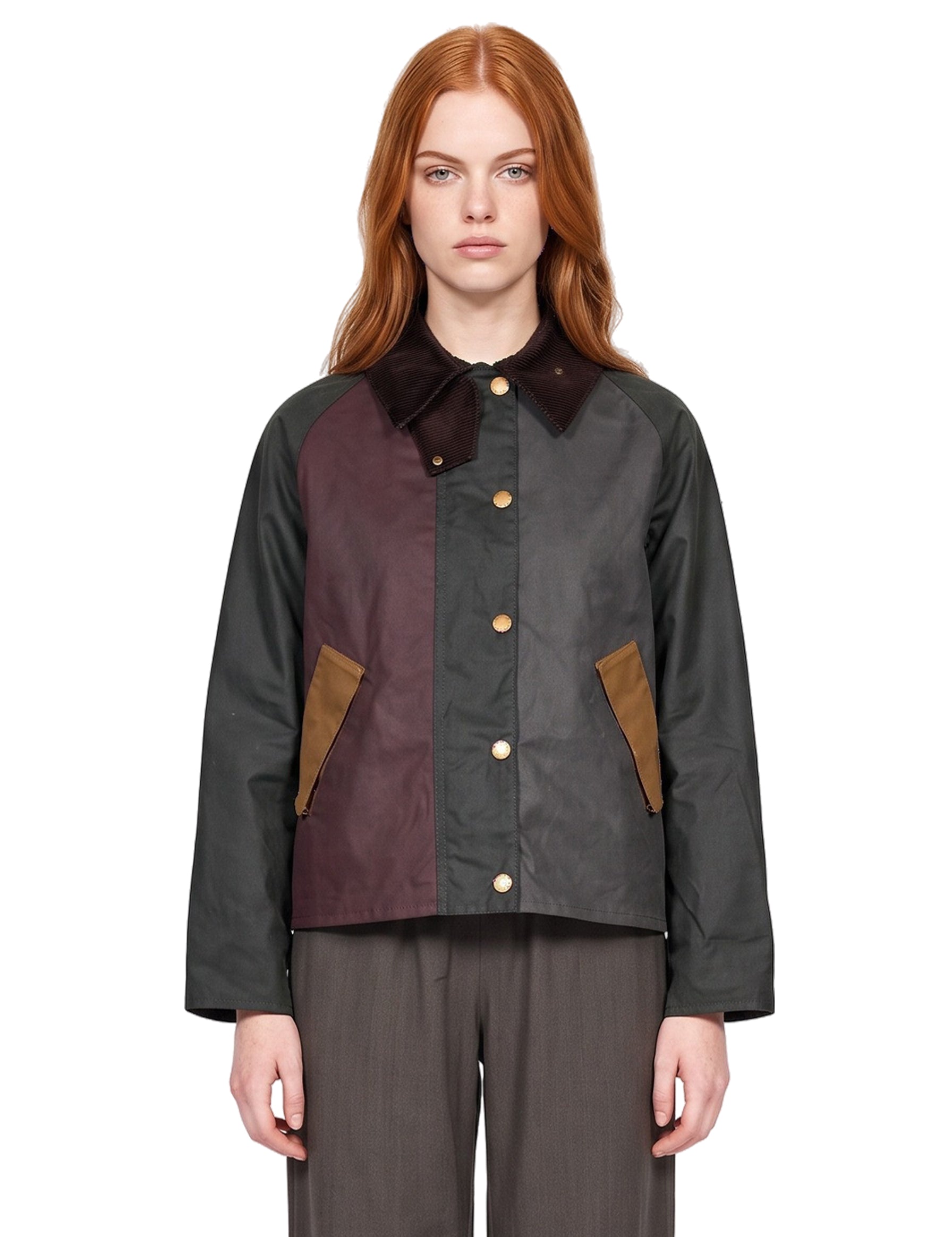 Giacca patchwork multicolor 